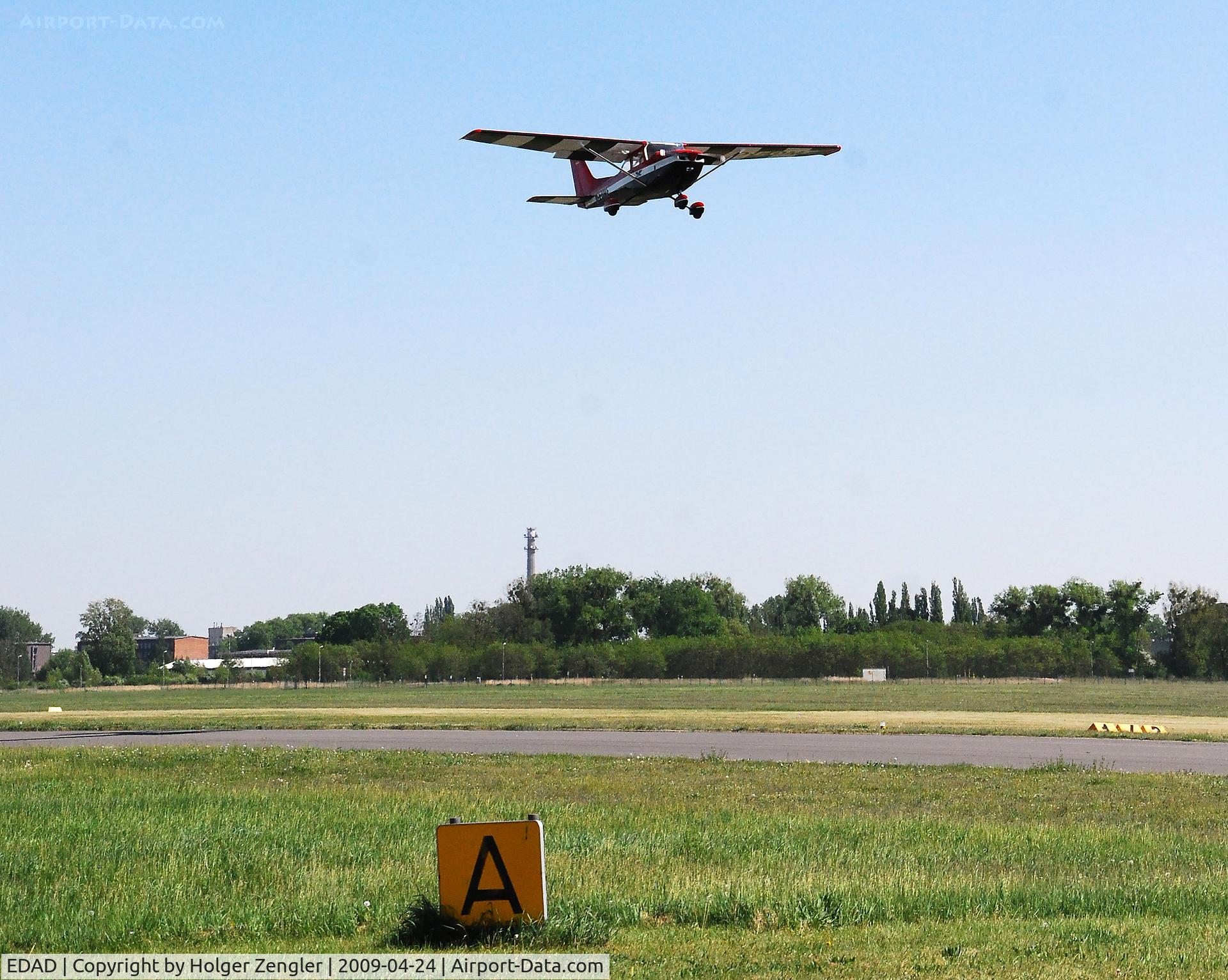 Dessau Airport, Dessau Germany (EDAD) - View to Dessau airport runway