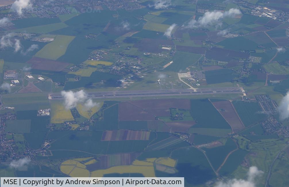 Kent International Airport, Canterbury, England United Kingdom (MSE) - Manston - seen as I fly to Basel.