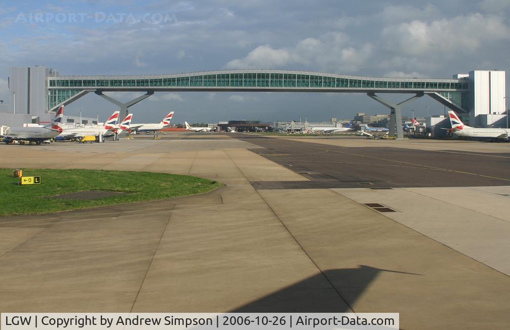 London Gatwick Airport, London, England United Kingdom (LGW) - The footbridge at LGW.