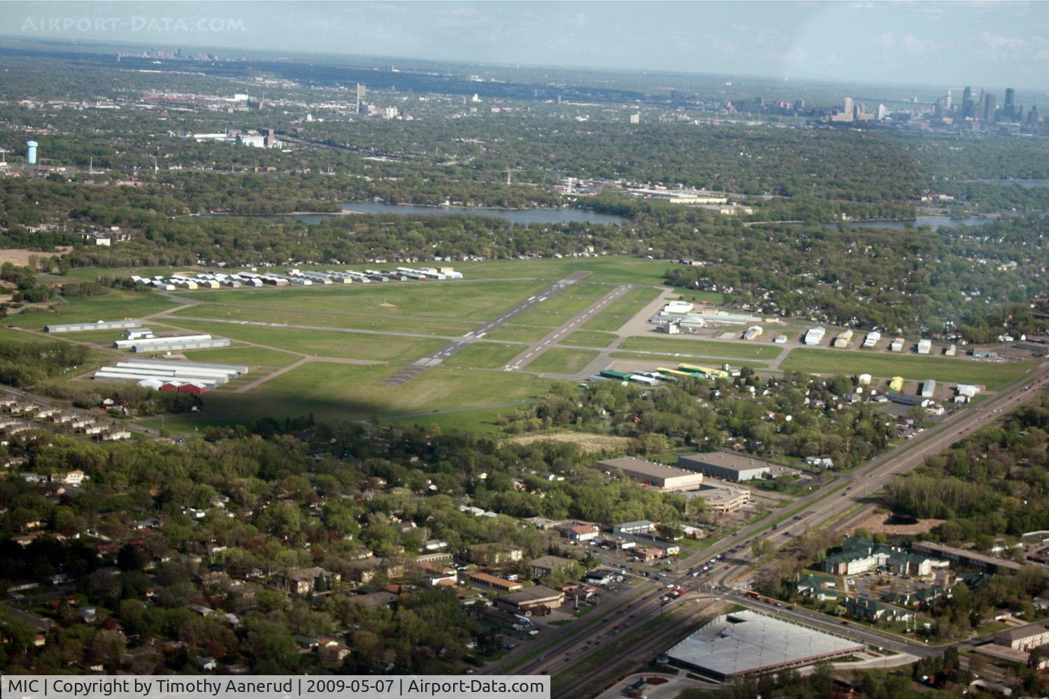 Crystal Airport (MIC) - Northwest of the airport looking southeast.