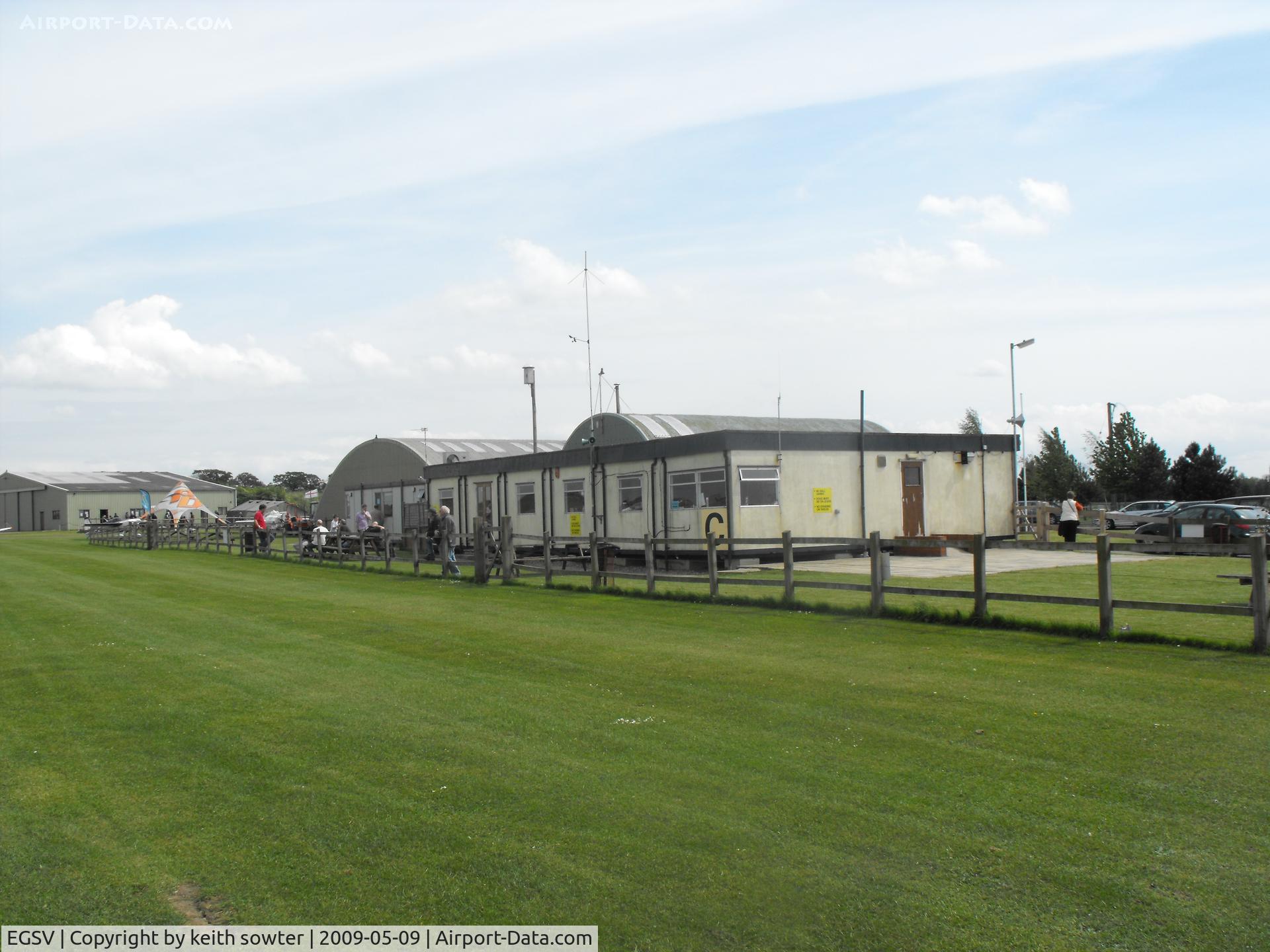 Old Buckenham Airport, Norwich, England United Kingdom (EGSV) - ATC and Cafe buildings