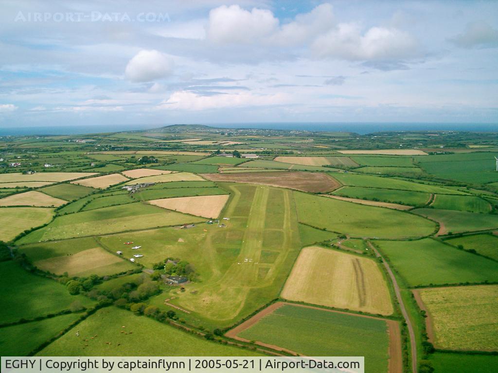 Truro Aerodrome Airport, Truro, England United Kingdom (EGHY) - Truro Airfield and the surrounding area.