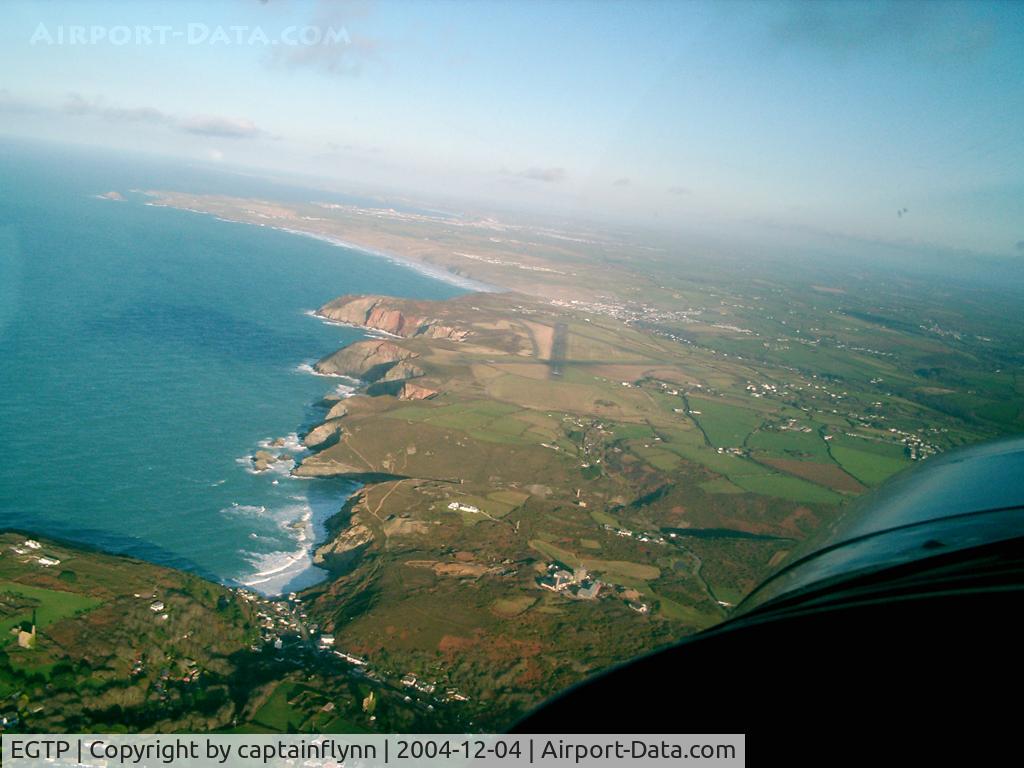 Perranporth Airfield Airport, Perranporth, England United Kingdom (EGTP) - Final approach to Perranporth runway 05.