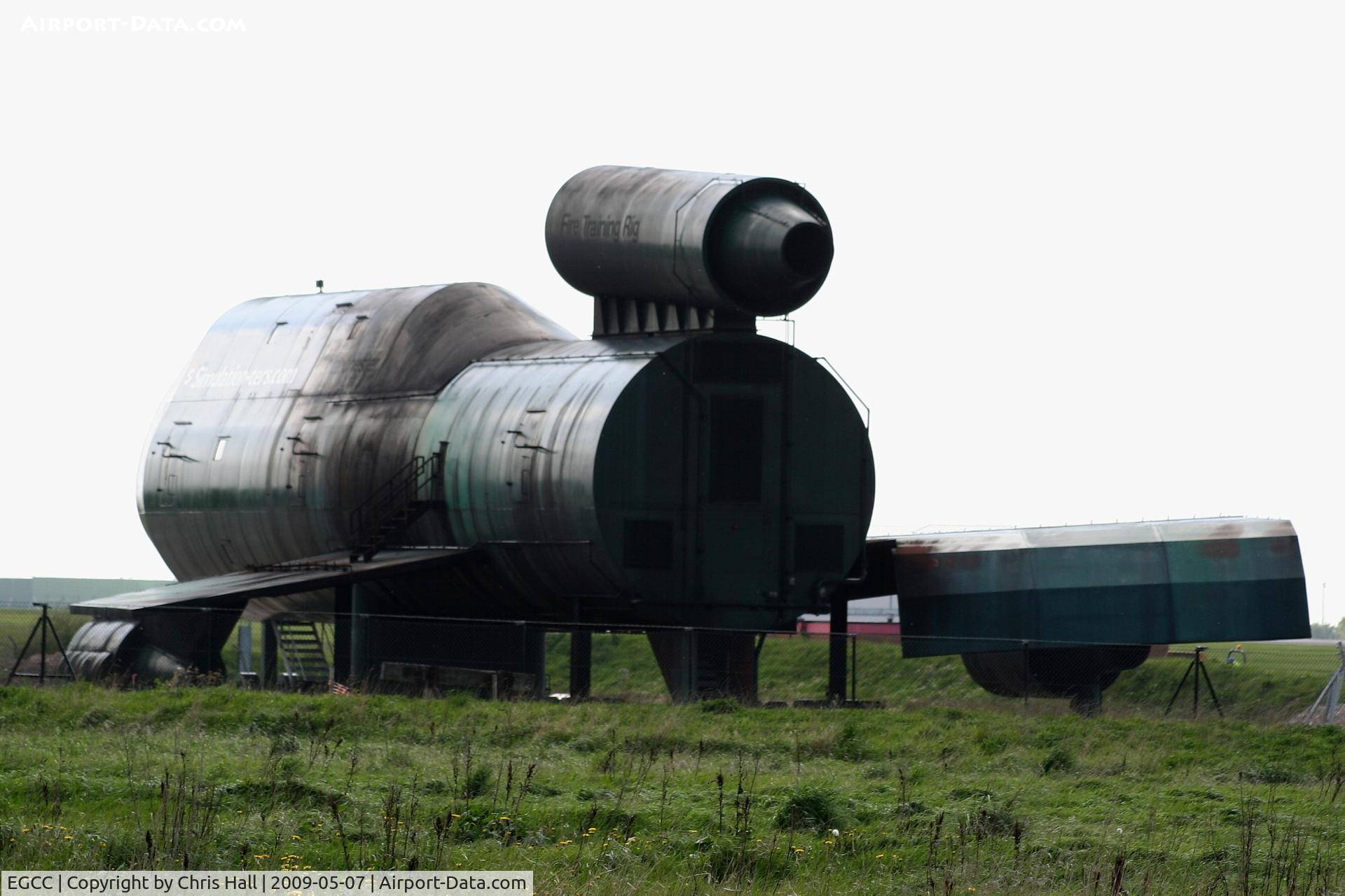 Manchester Airport, Manchester, England United Kingdom (EGCC) - Fire simualtor trainer at Manchester Airport