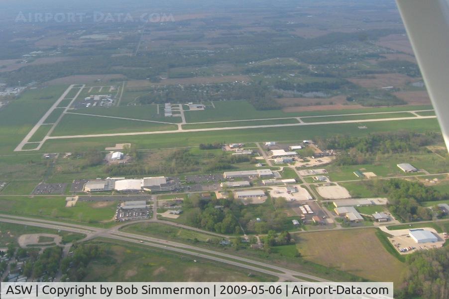 Warsaw Municipal Airport (ASW) - Looking north from 2500'
