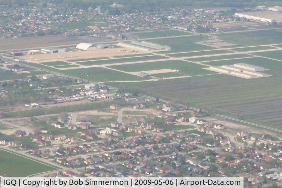 Lansing Municipal Airport (IGQ) - Looking north from 2500'