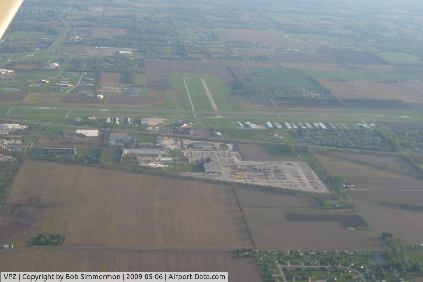 Porter County Regional Airport (VPZ) - Looking north from 2500'