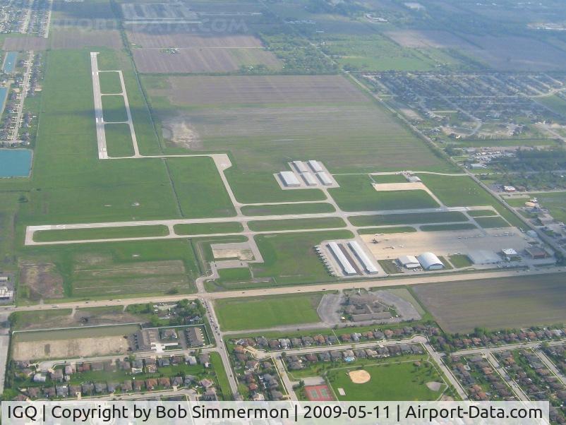 Lansing Municipal Airport (IGQ) - Looking south from 5000'