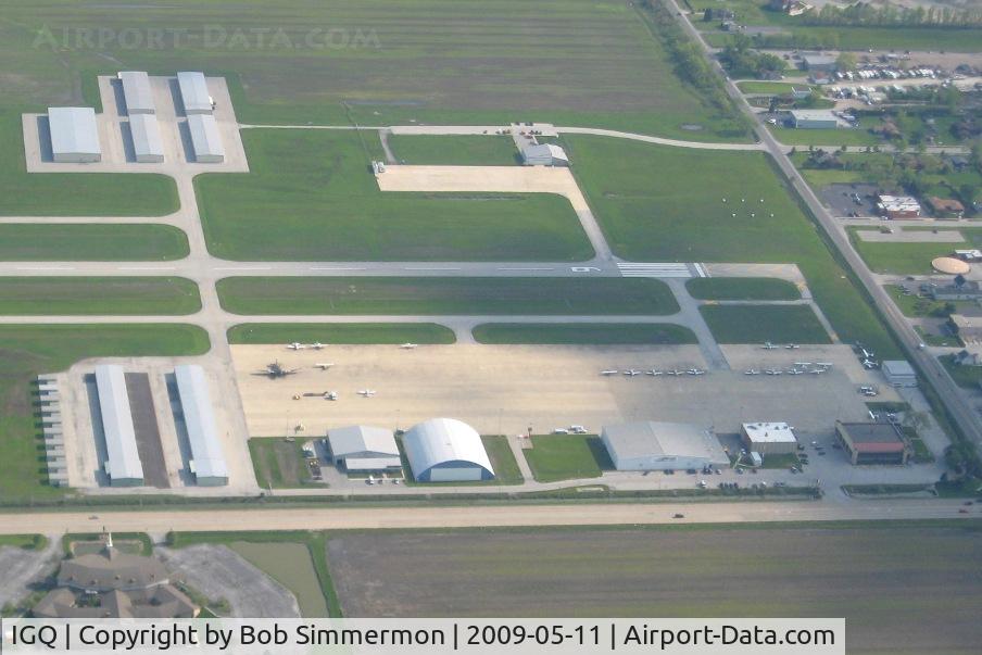 Lansing Municipal Airport (IGQ) - Looking south from 5000'