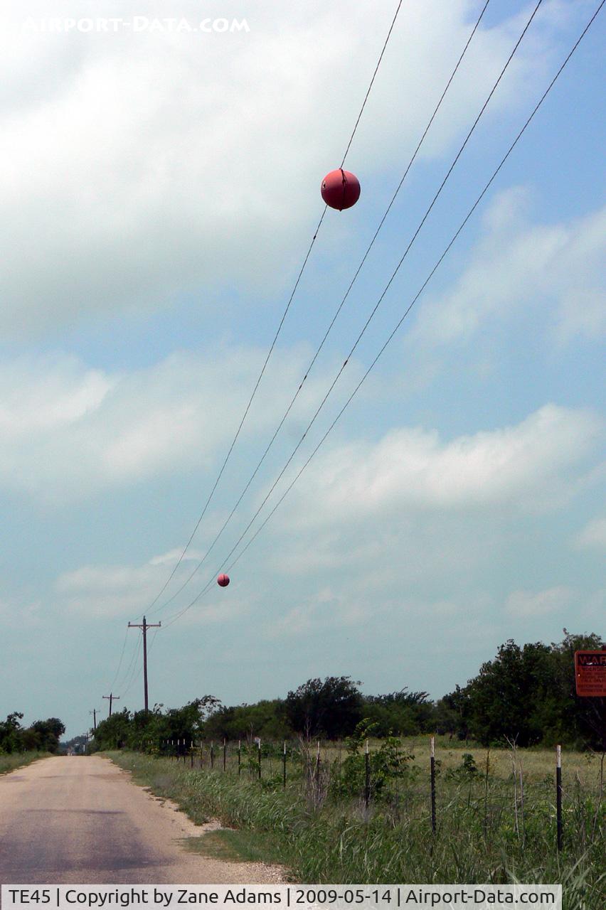 Buffalo Chips Airpark Airport (TE45) - Buffalo Chips Airpark - Private field - The olny way to recognise the airfield is the balls on the power line - does not seem to be currently in use.