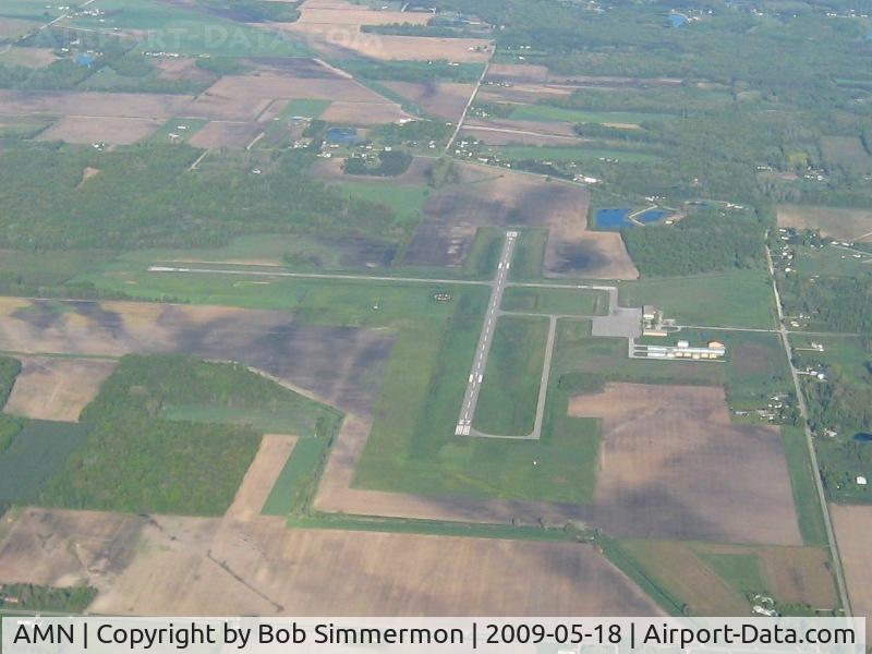 Gratiot Community Airport (AMN) - Looking west from 4500'
