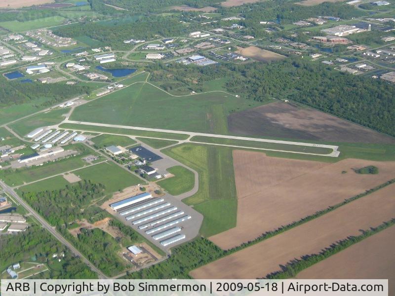 Ann Arbor Municipal Airport (ARB) - Looking SE from 4000'