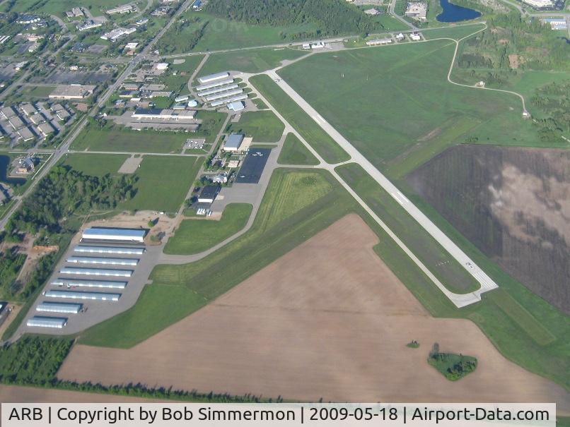 Ann Arbor Municipal Airport (ARB) - Looking east from 4000'