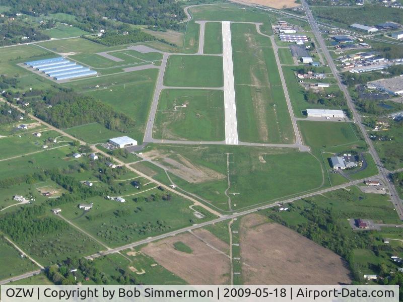 Livingston County Spencer J. Hardy Airport (OZW) - Looking SE down runway 13.