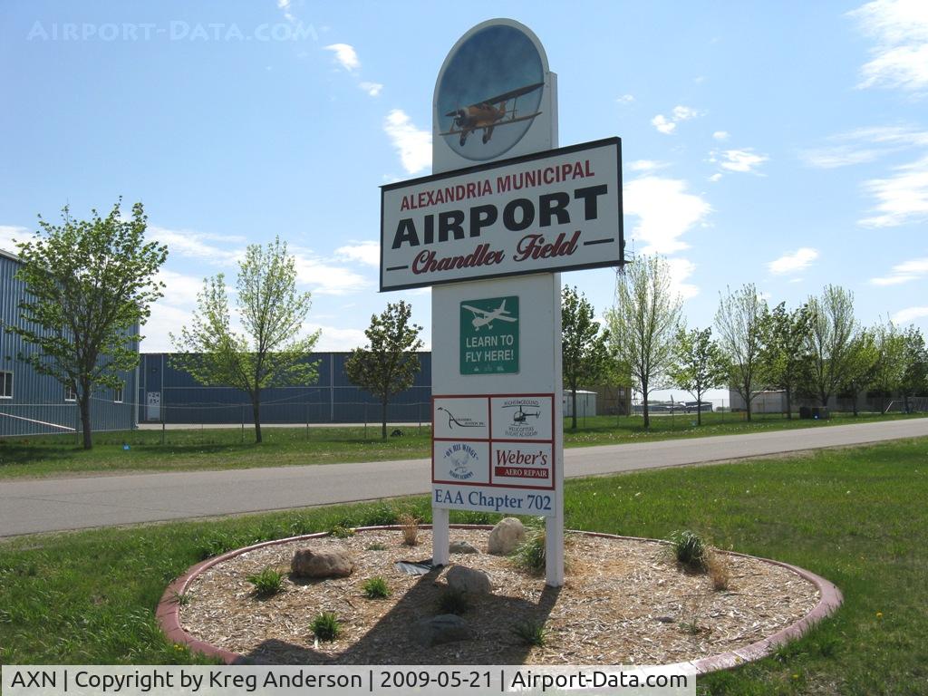 Chandler Field Airport (AXN) - The welcoming sign.