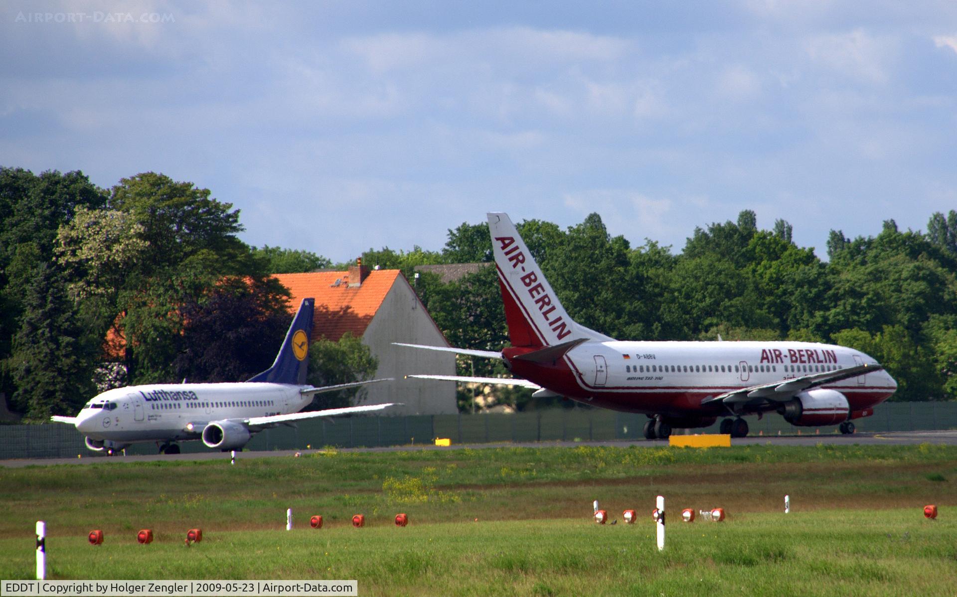Tegel International Airport (closing in 2011), Berlin Germany (EDDT) - Saturday morning at the end of the runway
