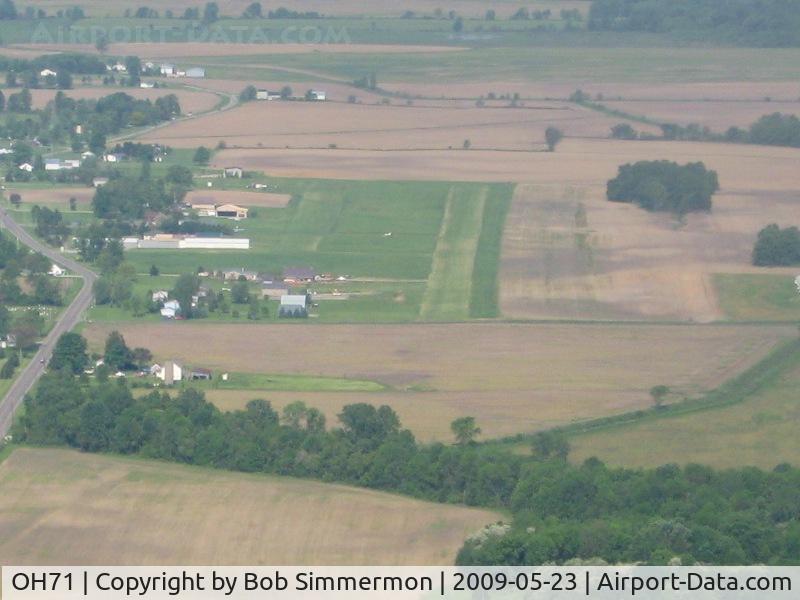 OH71 Airport - Looking west down RWY 27R