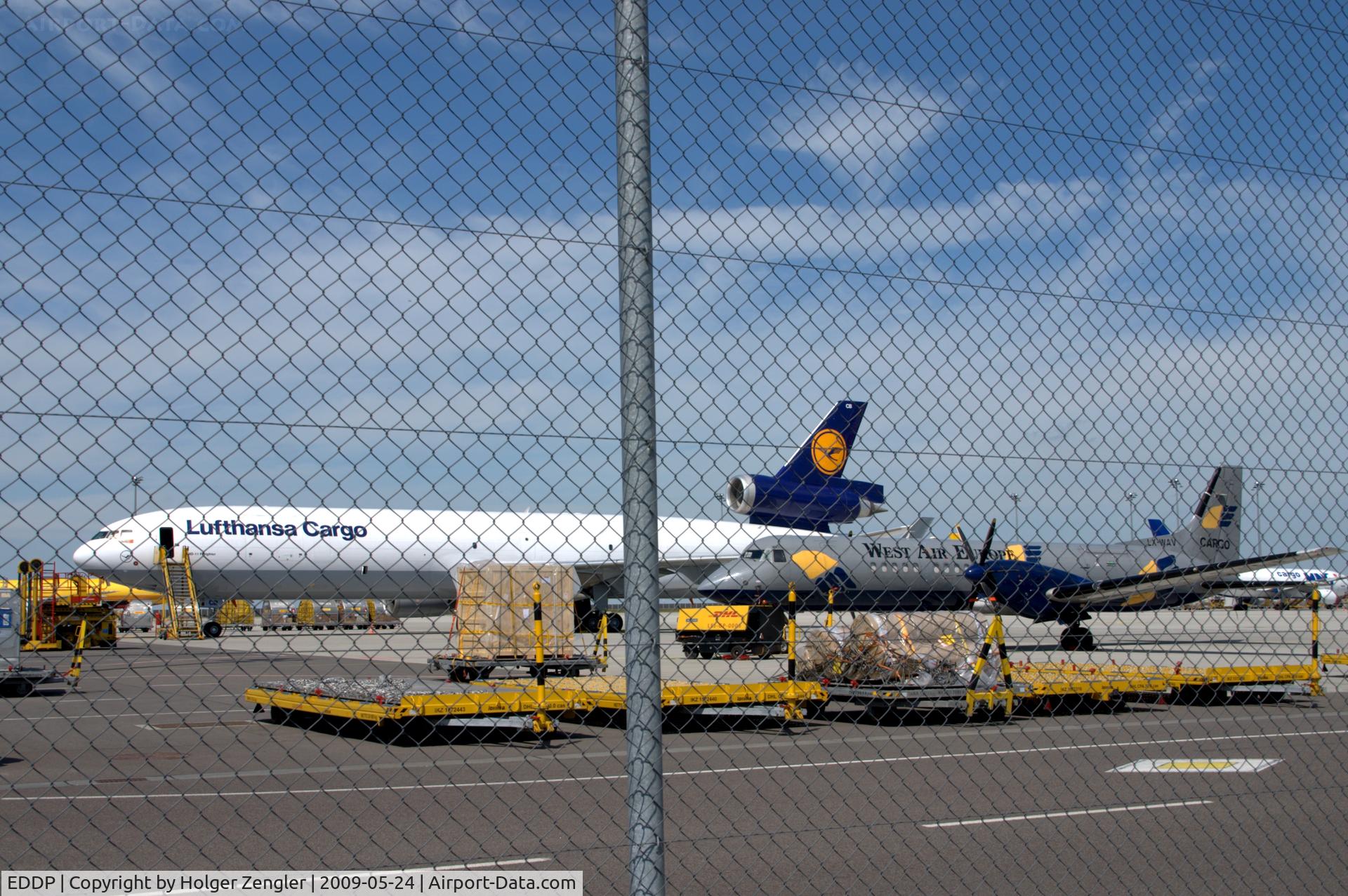 Leipzig/Halle Airport, Leipzig/Halle Germany (EDDP) - At the fence of DHL Hub Leipzig