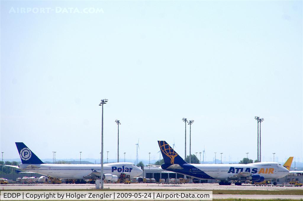 Leipzig/Halle Airport, Leipzig/Halle Germany (EDDP) - Jumbo parking positions at DHL-Hub LEJ