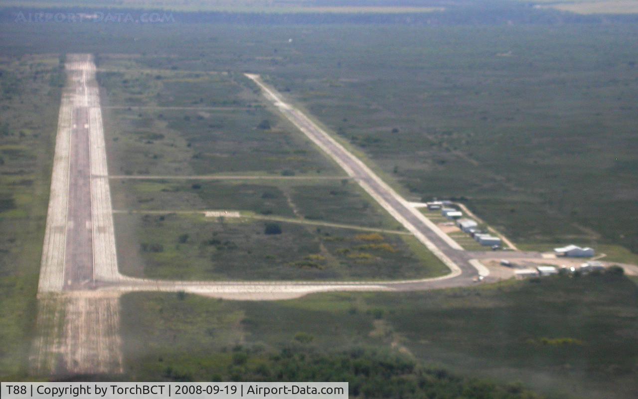 Colorado City Airport (T88) - Colorado City Airport from approach to runway 17.