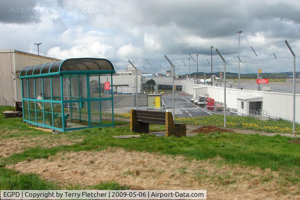 Aberdeen Airport, Aberdeen, Scotland United Kingdom (EGPD) - The viewing area at Aberdeen is in the SW corner - but NOT signposted from the Terminal