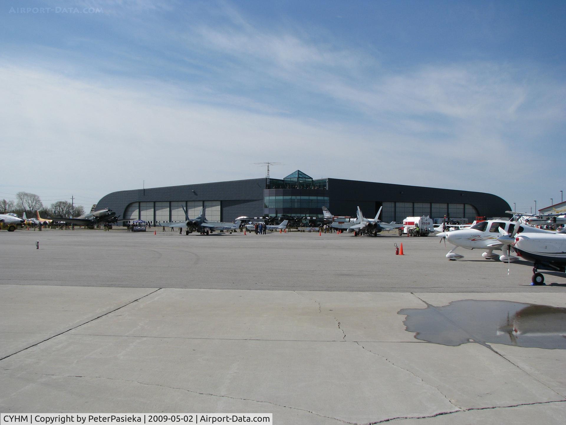 Hamilton/John C. Munro International Airport (Hamilton International, John C. Munro Hamilton International Airport), Hamilton, Ontario Canada (CYHM) - Hamilton Airport in front of the Canadian Warplane Heritage Museum