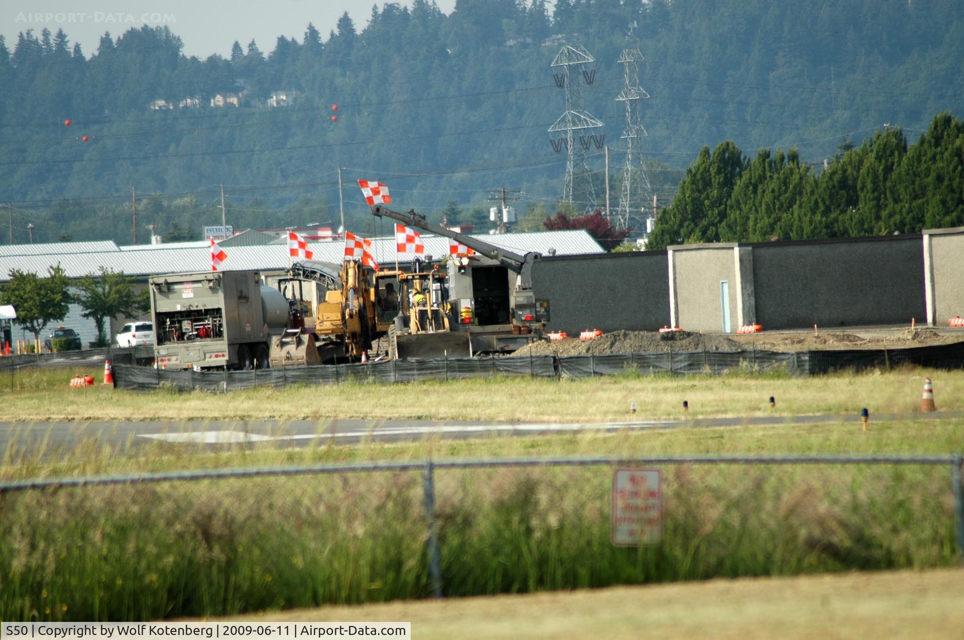 Auburn Municipal Airport (S50) - widening taxiway, machinery