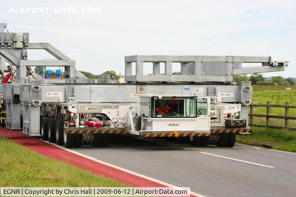 Hawarden Airport, Chester, England United Kingdom (EGNR) - Airbus A380 wing transporter returning to the factory