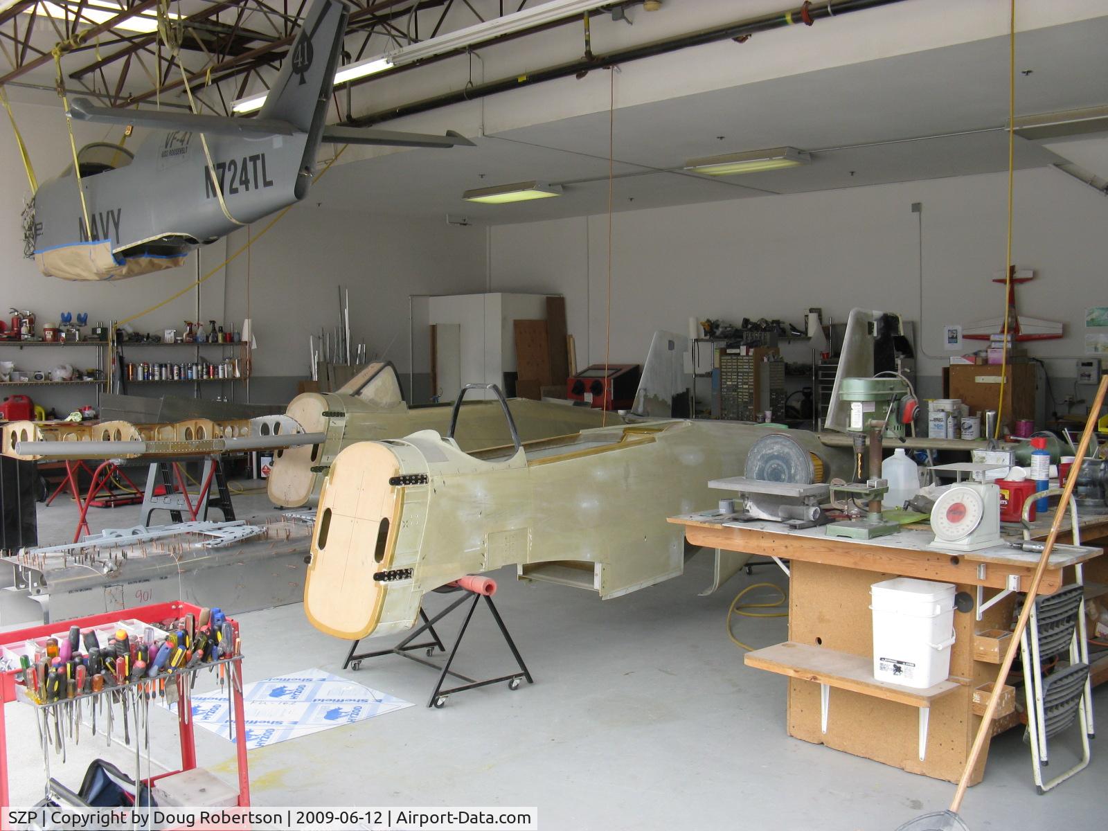 Santa Paula Airport (SZP) - Aviation F/X. Several Experimental class aircraft under construction.