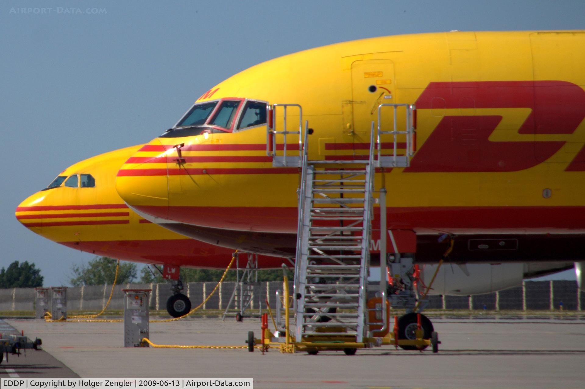 Leipzig/Halle Airport, Leipzig/Halle Germany (EDDP) - Two and one in saturday afternoon sunlight