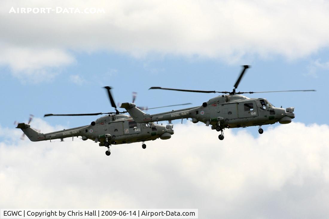 RAF Cosford Airport, Albrighton, England United Kingdom (EGWC) - Royal Navy Lynx display team at the Cosford Air Show
