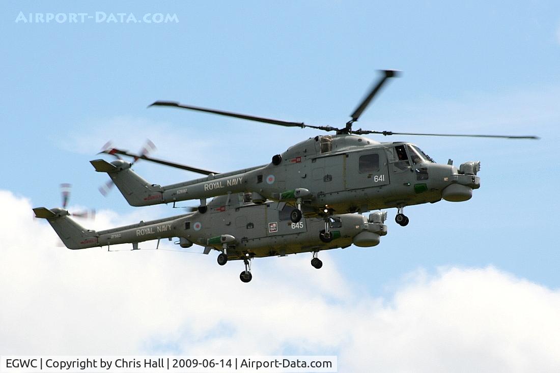 RAF Cosford Airport, Albrighton, England United Kingdom (EGWC) - Royal Navy Lynx display team at the Cosford Air Show