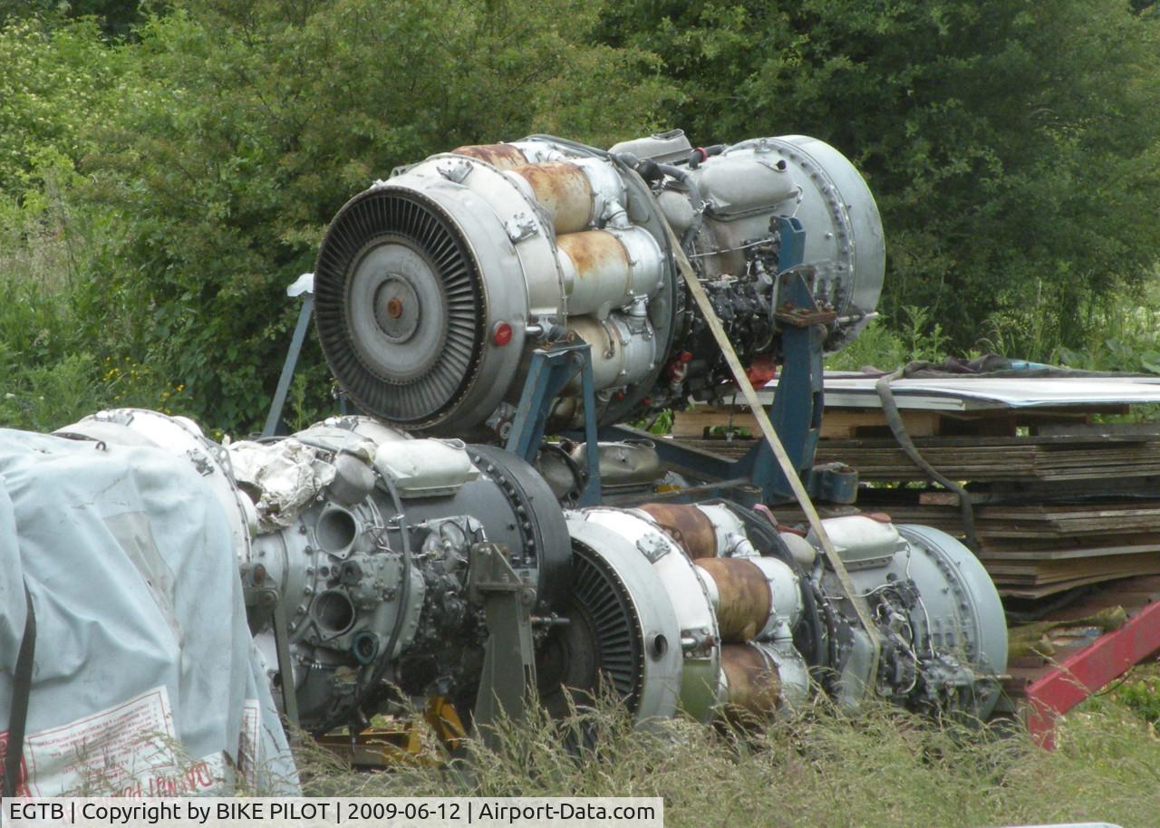 Wycombe Air Park/Booker Airport, High Wycombe, England United Kingdom (EGTB) - DERELICT JET ENGINES WYCOMBE AIR PARK