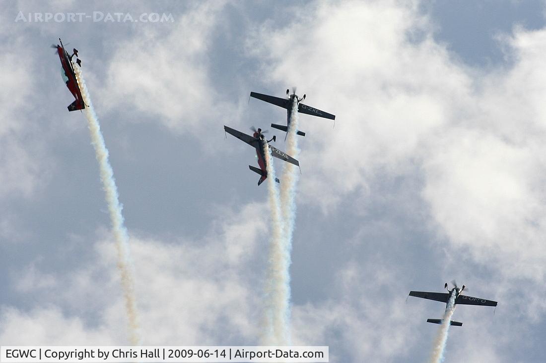RAF Cosford Airport, Albrighton, England United Kingdom (EGWC) - The Blades aerobatic team at the Cosford Air Show