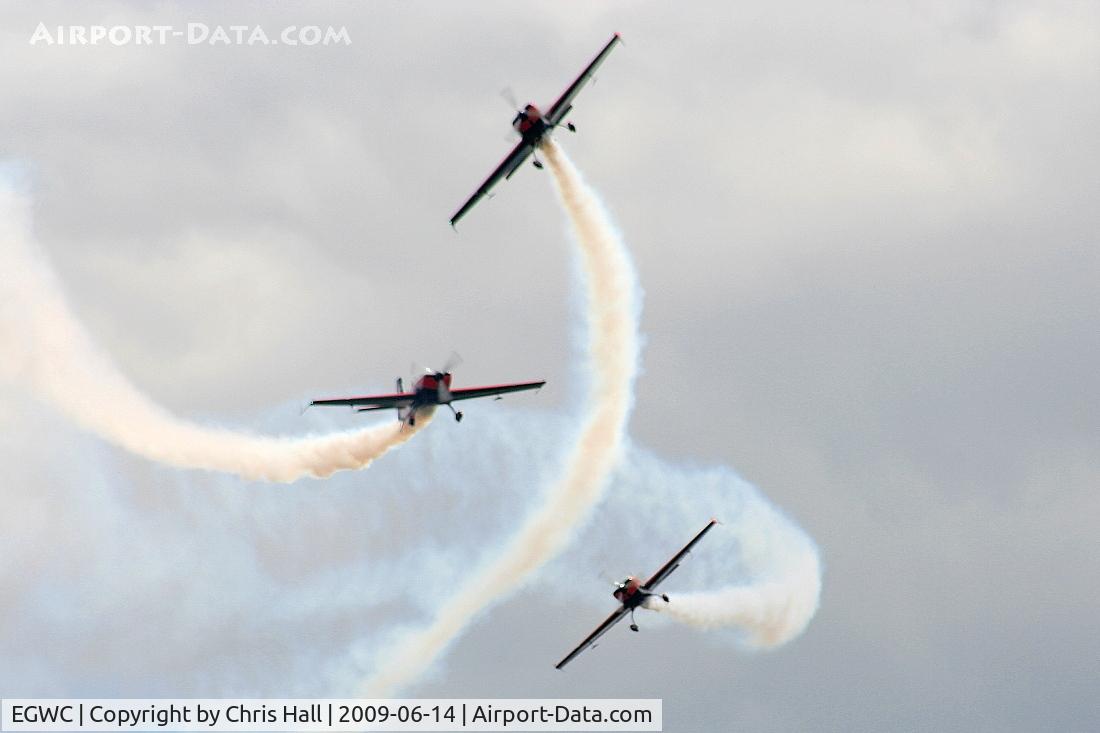 RAF Cosford Airport, Albrighton, England United Kingdom (EGWC) - The Blades aerobatic team at the Cosford Air Show