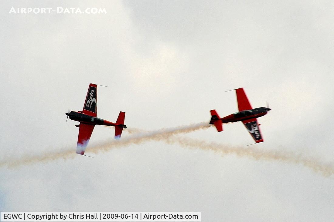 RAF Cosford Airport, Albrighton, England United Kingdom (EGWC) - The Blades aerobatic team at the Cosford Air Show