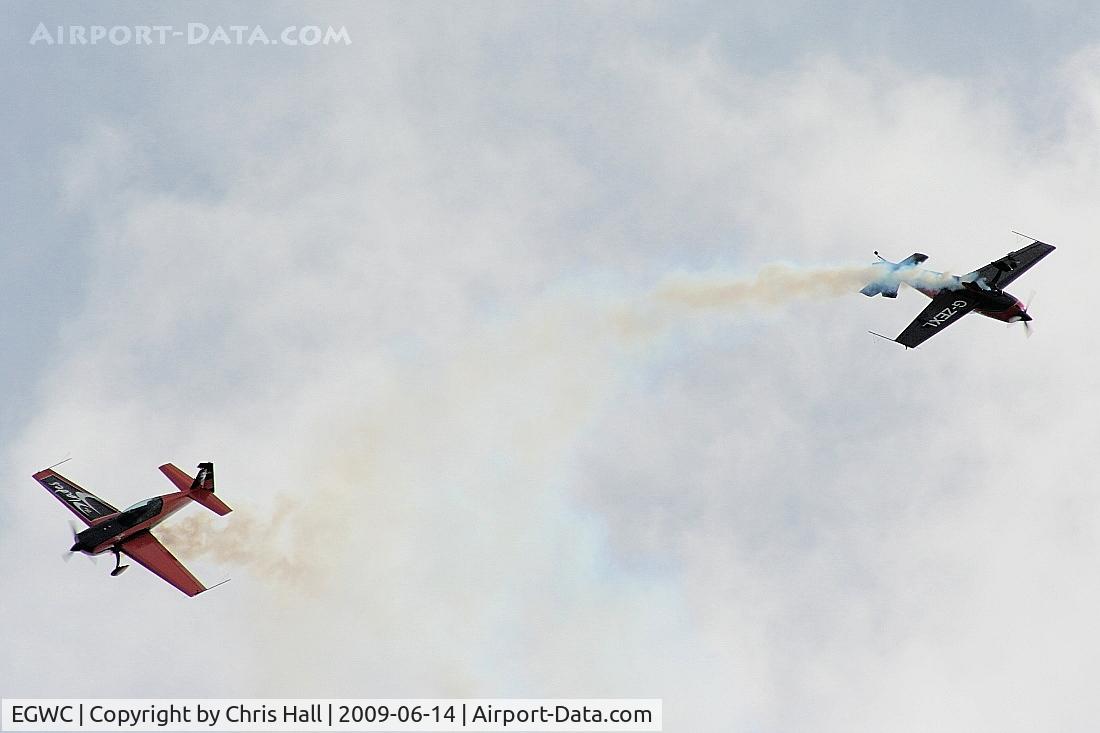 RAF Cosford Airport, Albrighton, England United Kingdom (EGWC) - The Blades aerobatic team at the Cosford Air Show