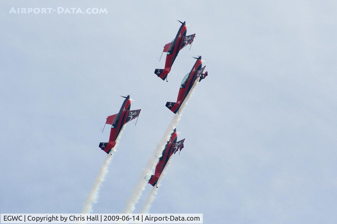 RAF Cosford Airport, Albrighton, England United Kingdom (EGWC) - The Blades aerobatic team at the Cosford Air Show
