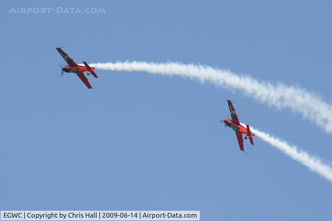RAF Cosford Airport, Albrighton, England United Kingdom (EGWC) - The Blades aerobatic team at the Cosford Air Show