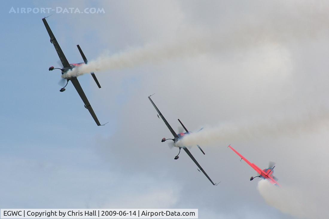 RAF Cosford Airport, Albrighton, England United Kingdom (EGWC) - The Blades aerobatic team at the Cosford Air Show