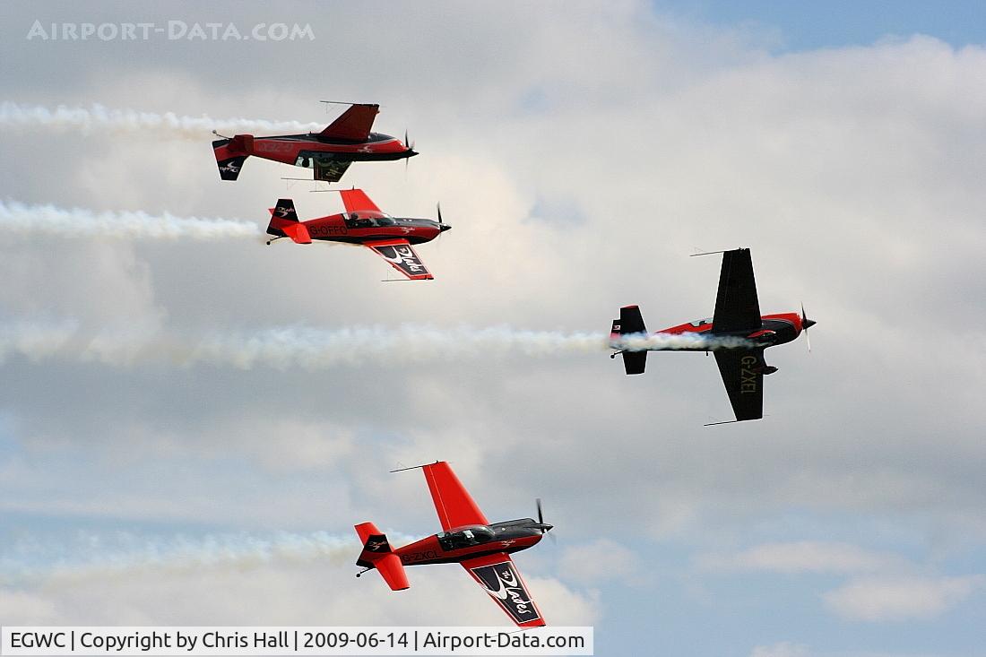 RAF Cosford Airport, Albrighton, England United Kingdom (EGWC) - The Blades aerobatic team at the Cosford Air Show
