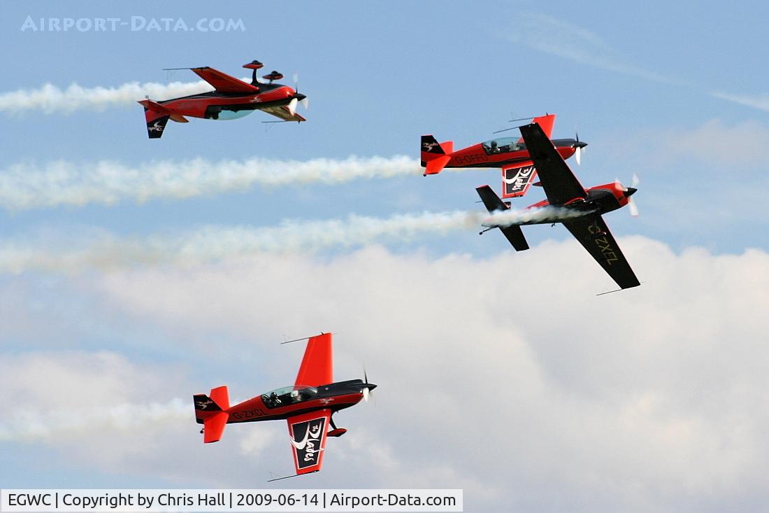 RAF Cosford Airport, Albrighton, England United Kingdom (EGWC) - The Blades aerobatic team at the Cosford Air Show