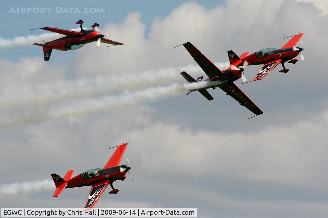 RAF Cosford Airport, Albrighton, England United Kingdom (EGWC) - The Blades aerobatic team at the Cosford Air Show