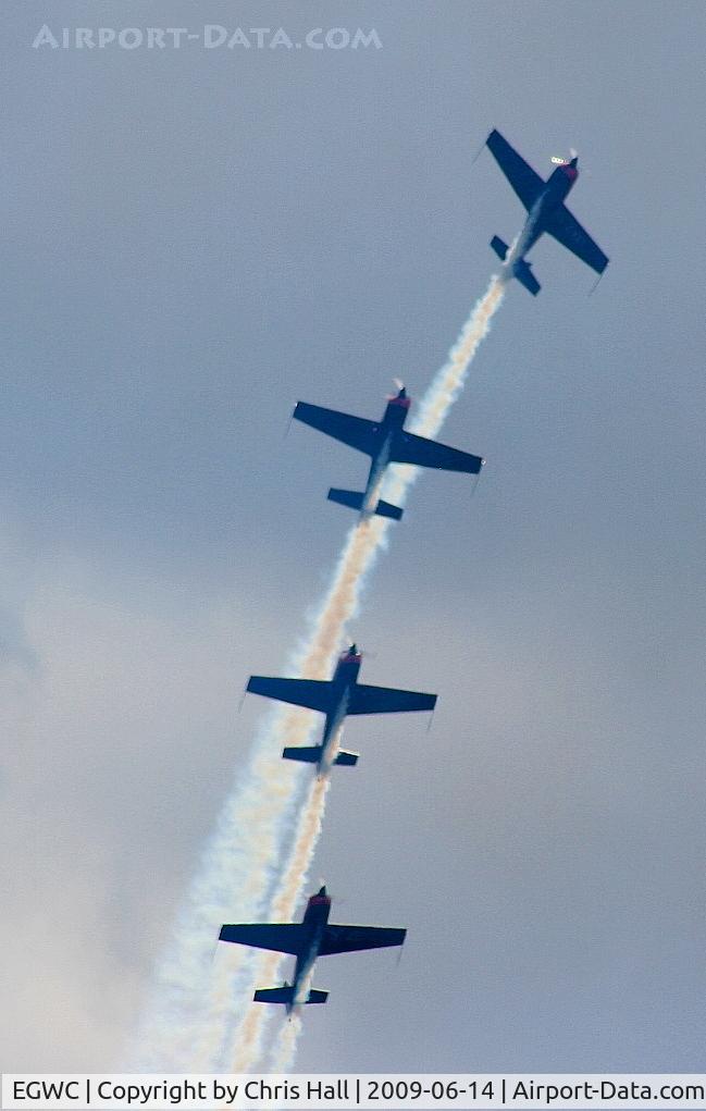 RAF Cosford Airport, Albrighton, England United Kingdom (EGWC) - The Blades aerobatic team at the Cosford Air Show