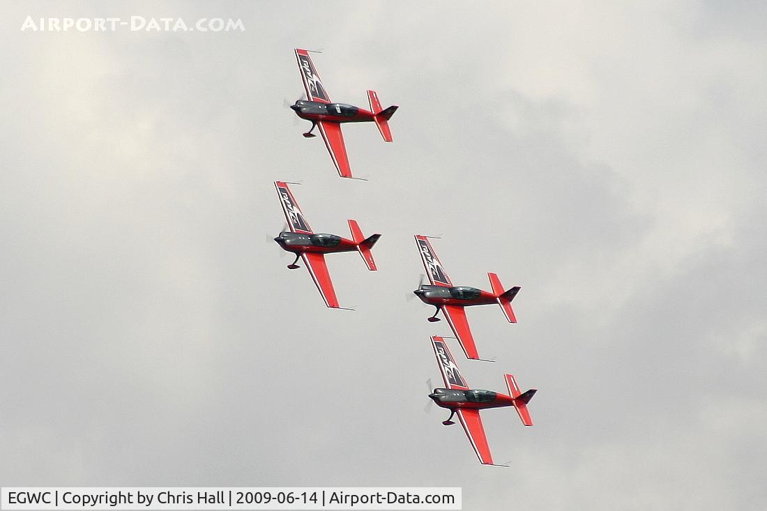 RAF Cosford Airport, Albrighton, England United Kingdom (EGWC) - The Blades aerobatic team at the Cosford Air Show