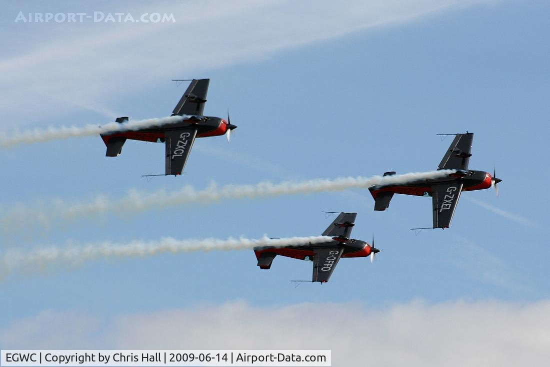 RAF Cosford Airport, Albrighton, England United Kingdom (EGWC) - The Blades aerobatic team at the Cosford Air Show