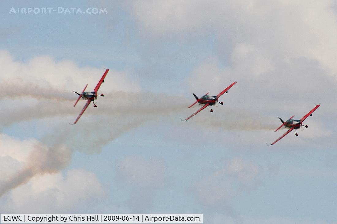 RAF Cosford Airport, Albrighton, England United Kingdom (EGWC) - The Blades aerobatic team at the Cosford Air Show
