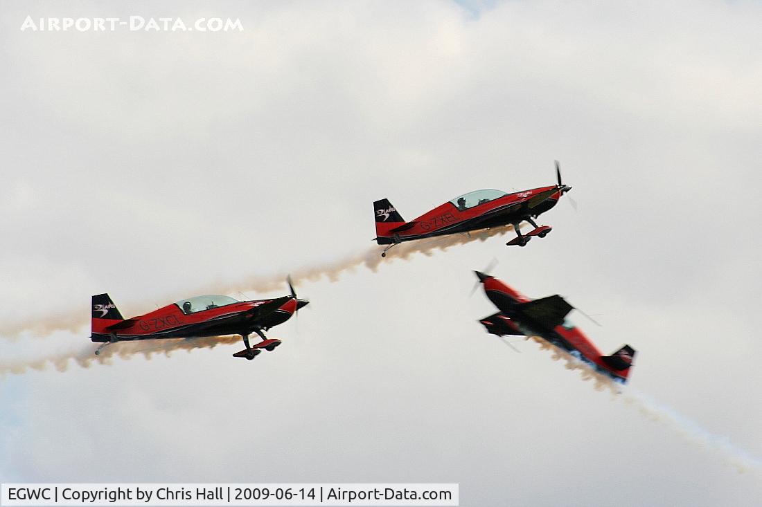 RAF Cosford Airport, Albrighton, England United Kingdom (EGWC) - The Blades aerobatic team at the Cosford Air Show