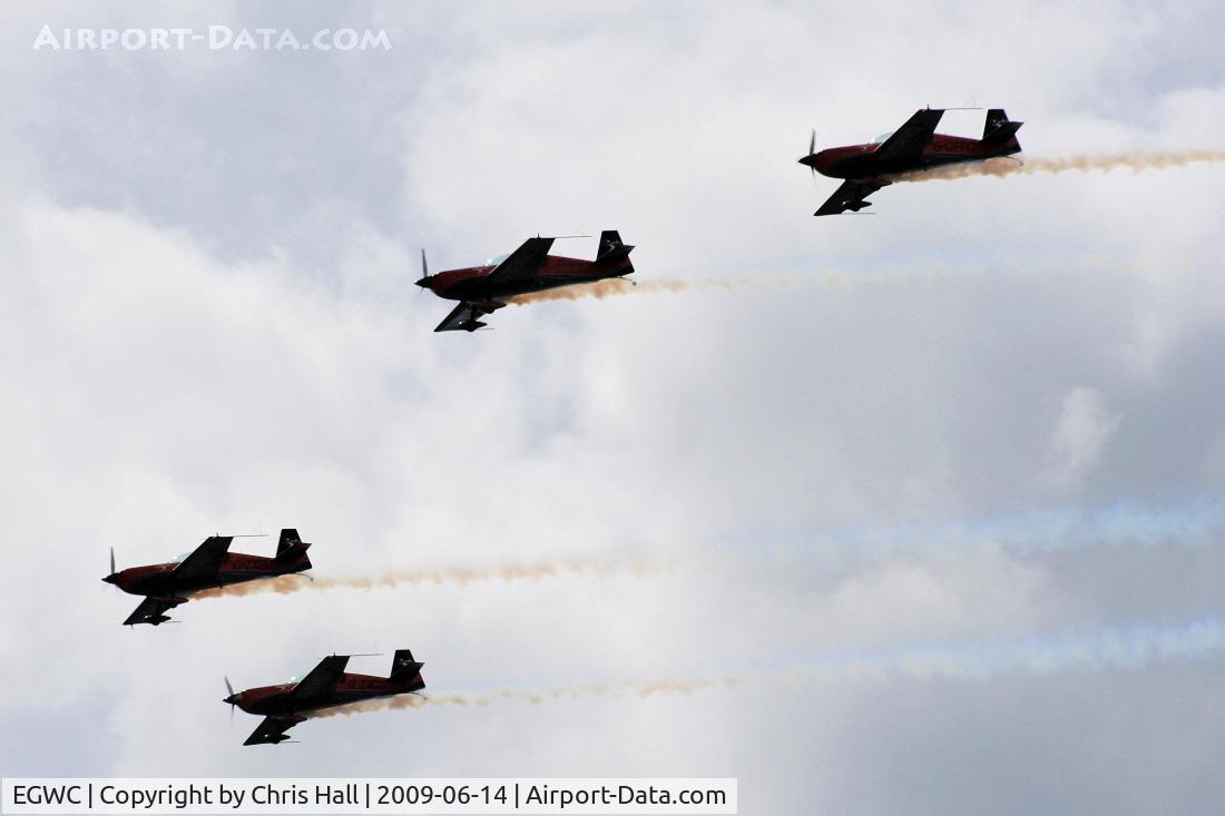 RAF Cosford Airport, Albrighton, England United Kingdom (EGWC) - The Blades aerobatic team at the Cosford Air Show