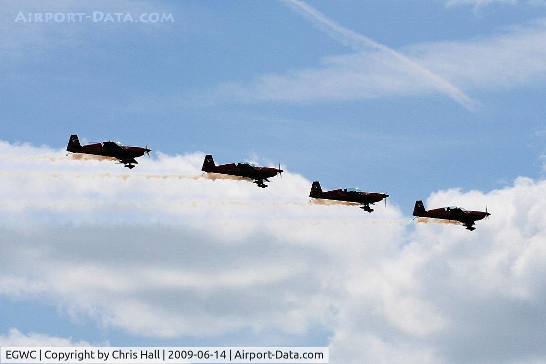 RAF Cosford Airport, Albrighton, England United Kingdom (EGWC) - The Blades aerobatic team at the Cosford Air Show